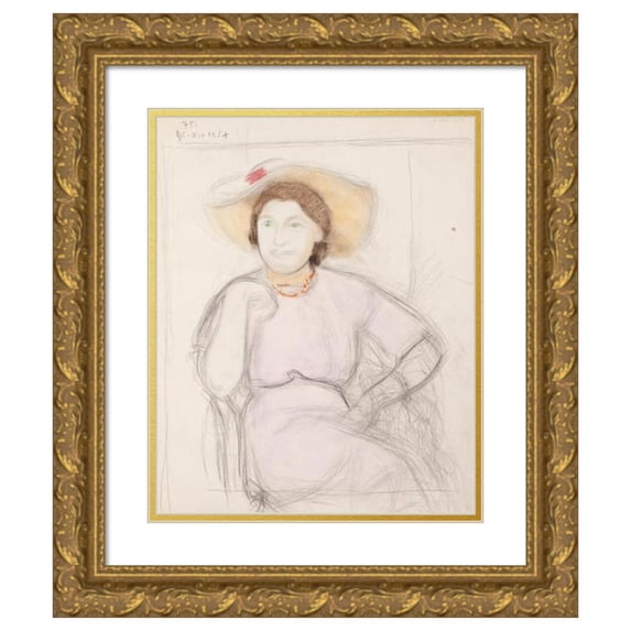 Eero Järnefelt 15x18 Gold Ornate Wood Frame and Double Matted Museum Art Print Titled - Untitled (1910 - 1919)