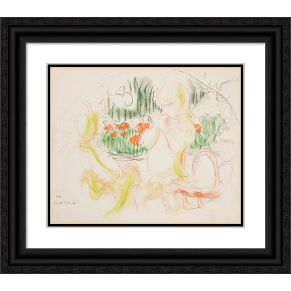 Eero Järnefelt 17x15 Black Ornate Wood Framed Double Matted Museum Art Print Titled - Untitled (1910 - 1919)
