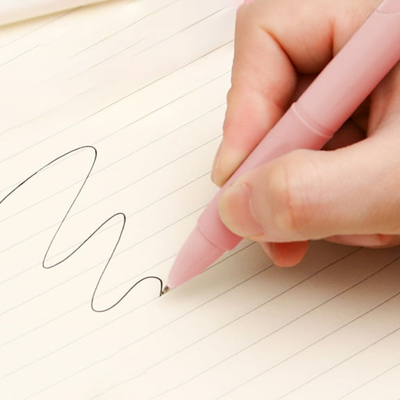 Eespoir 0.7ML Candy Color Push-button Neutral Pen, High Value Quick Drying Black Brush Pen, For Problem Solving, Learning Stationery, Note Taking, Journaling, Smooth Writing(Pink)