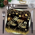 thumbnail image 1 of Eespoir 20 Pieces News Year Paper Napkins, Black And Gold Napkins, Disposable Party Napkins, For New Year Eve Celebration Holiday Tableware, 1 of 6