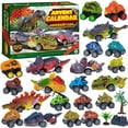 thumbnail image 1 of Eespoir 2025 Dinosaur Cars Advent Calendar for Boys, DIY Dinosaur Kit Advent Calendar, Monster Truck Christmas Countdown Calendar, for Gift & Party Favor(A), 1 of 1