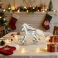thumbnail image 1 of Eespoir 2026 Horse Decorative Hanging Ornament, Christmas Decoration Home Rocking Horse Figurine, Festive Holiday Decor, For Tree, Mantel, Shelf, Winter Celebration(Silver), 1 of 6