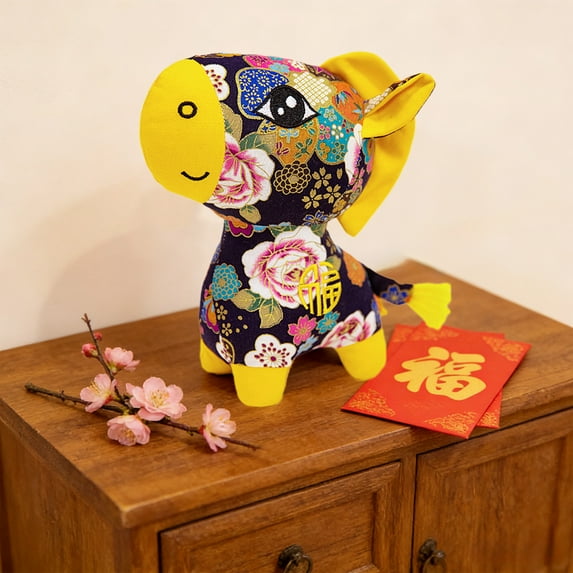 Eespoir 2026 Year Of Horse Plusesh Toy, Lucky Horse Stuffed Animal, Chinese Zodiac Plush Doll, For Children's Gift, Bedroom Decor, Fortune Celebration, Collectible Toy(Black)