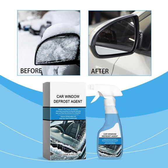 Eespoir 250ML Defrosting Agent for Auto Glass, Fast Deicing and Antifogging Spray, Prevents Frost on Car Windows, Windshield Treatment for Winter Cold Weather Driving