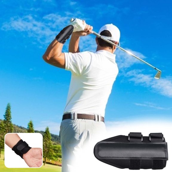 Eespoir 2Pcs Golf Wrists Alignment Brace, Wrist Fixator Prevents Wrists From Turning Over, Corrects Bandage Swing Trainer, for Practice, Golf Training, Adjustable