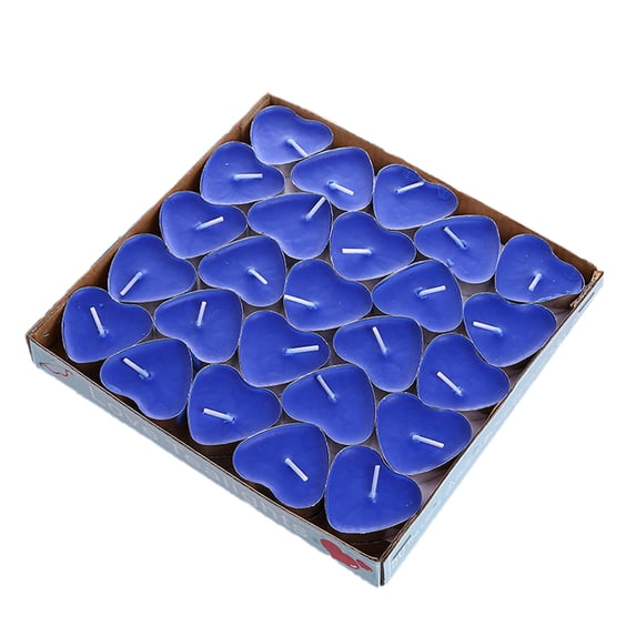 Eespoir 50 Pcs Candle, Floating Tea Lights, Wedding Party Candle for Romantic Atmosphere, Party, Home Accents, Votive Candles, Gift Idea, Decorative Lighting(Blue)