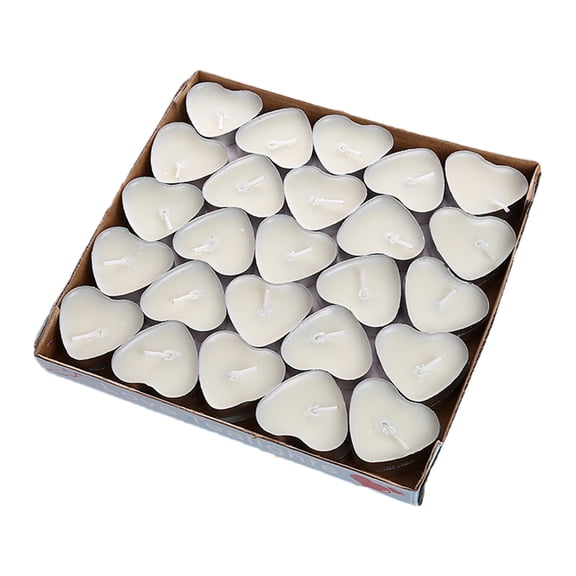 Eespoir 50 Pcs Candle, Floating Tea Lights, Wedding Party Candle for Romantic Atmosphere, Party, Home Accents, Votive Candles, Gift Idea, Decorative Lighting(White)