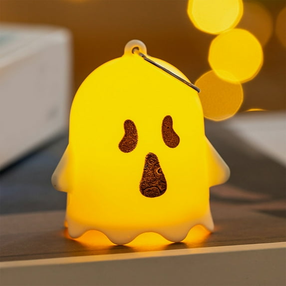 Eespoir 6 Pack LED Halloween Lantern Light, Halloween Cute Spooky Friendly Ghost, For Home Table Shelf Decoration Halloween Party Decorations