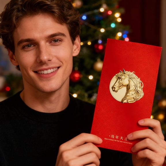 Eespoir 6pcs Red Envelopes For The Year In 2026, Decorative Red Envelopes, Holiday Gift Envelopes for Money, Celebration Use, Cultural Tradition(A)