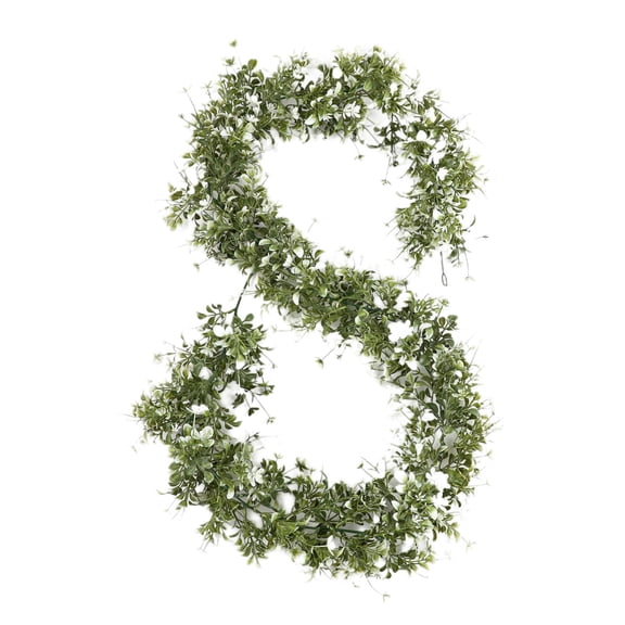 Eespoir 80" Babys Breath Garland, Artificial Baby Breath Flower Vines, Green Plant Wall Hanging Vines, for Christmas/Halloween Party Table Home Wall Decor