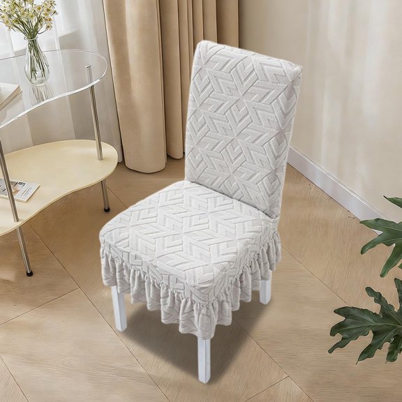 Eespoir Arrows Patterns Stretch Skirt Chair Cover, Arrows Pattern Chair Cover, Stretch Skirt Cover, for Dining Chairs, Living Room Decor, All-Season Use, Sturdy Fabric, Easy Fit(Gray)