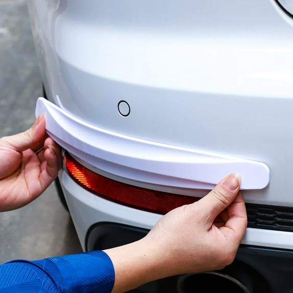 Eespoir Automobile Carbon Fiber Body Anti-collision Adhesive, Car Anti-collision Strip, 2pc Bumper Protection For Door, Side, Paint Guard, Clear(A)