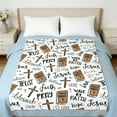 thumbnail image 1 of Eespoir The Blanket Thrown By In The Bible, Soft Plush Prayer Blanket, Comforting Throw Blanket, For Meditation, Church, Gift of Comfort, Sofa Throw, Bed Cover(C), 1 of 5