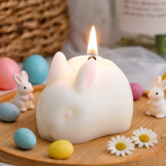 Eespoir British Pear Freesias Fragrant Bunny Aromatherapy Candle, Small Gift Easter Mood Candle, Simulation Bunny Aroma Styling Wax, for Home Fragrance, Decorative