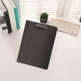thumbnail image 1 of Eespoir Brushed Pattern Board Clip Light, Extendable Hanging Hole Folder Board, Plastic Folder Board Clipboard, For Paper Support, Note Holding, Desk Organization, Portable(Black), 1 of 6