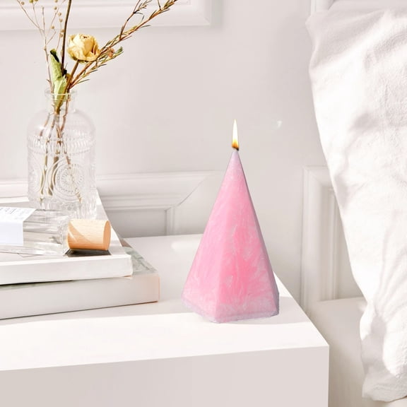 Eespoir Candle Wedding Banquet Party, Holiday Table Decoration, Pillar Candles for Centerpiece, Romantic Dinner, Seasonal Home Ambiance Lighting(Pink)