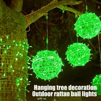 Eespoir Christmas String Lights Outdoors, Solar Powered Hanging Tree Light, Watertight Garden Decor Ball Light, for Home, Party, Christmas, Porch Patio,Wedding, Garden,Tree Decor