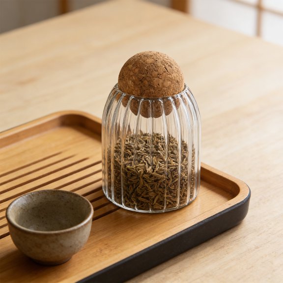 Eespoir Classic Storage Display Sealed Jar, Kitchen Miscellaneous Grain Storage Jar, Coffee Transparent Glass Product Storage Jar, for Pantry, Airtight, Sturdy Glass