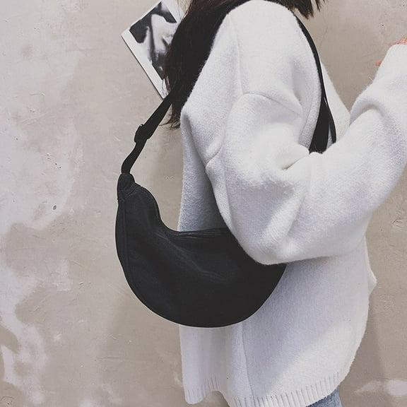 Eespoir Crossbody Sling Bag For Women Men, Lightweight Trendy Crescent Bag, Small Shoulder Bag, Casual Handbag Adjustable Strap, for Hiking, Walking, Cycling, Traveling, Working