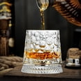 thumbnail image 1 of Eespoir Crystal Spinning Whiskey Glass, Rotating Decorative Drinking Glass, Unique Barware Glass, For Whiskey Tasting, Gift for Him, Home Bar, Conversation Piece(B), 1 of 6