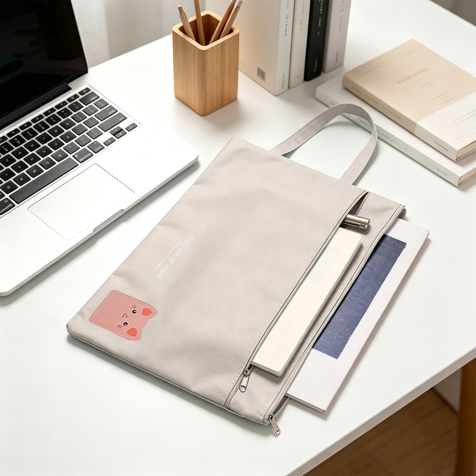 Eespoir Cute Cats File Bag, A4 Document Organizer, Zipper And Handle ...
