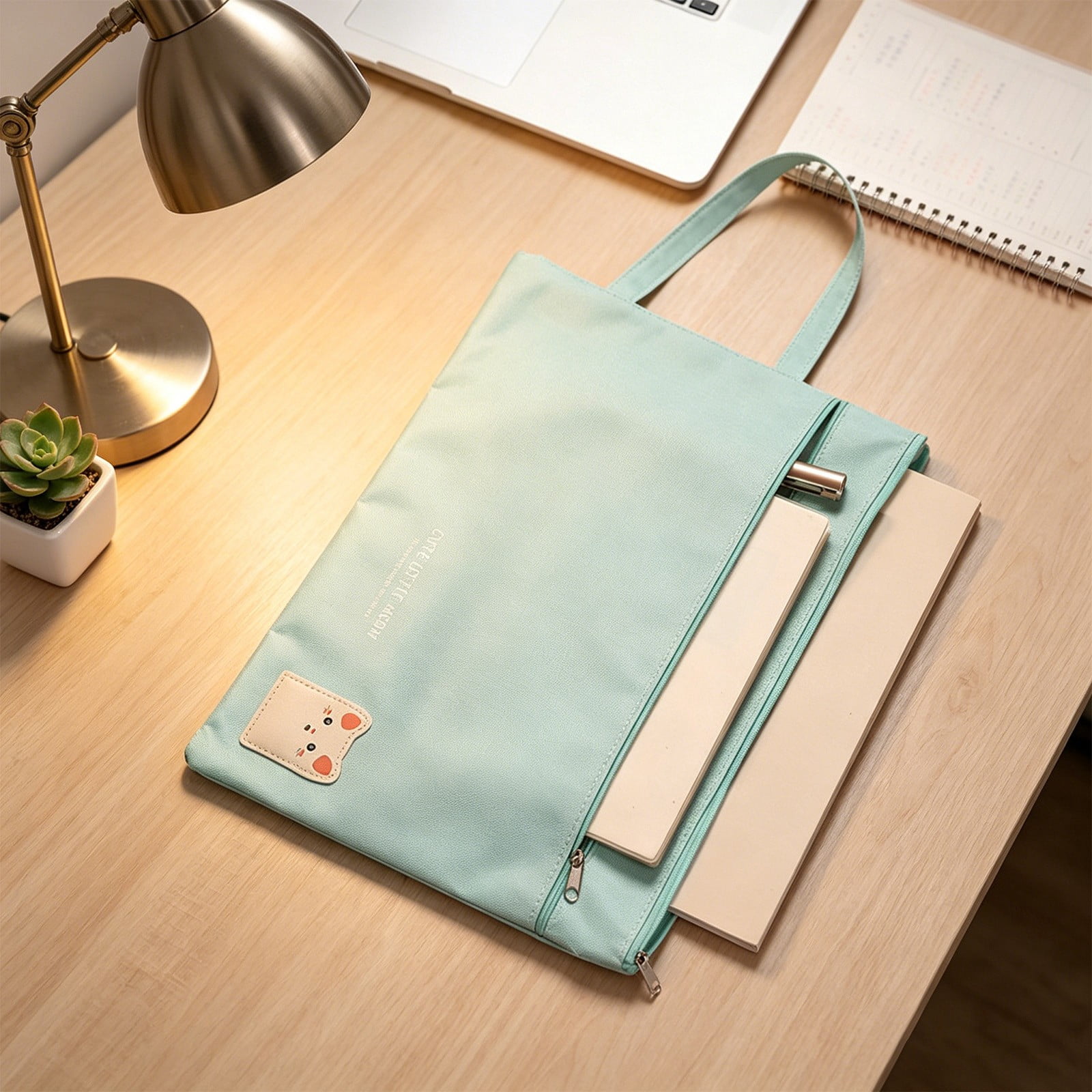Eespoir Cute Cats File Bag, A4 Document Organizer, Zipper And Handle ...