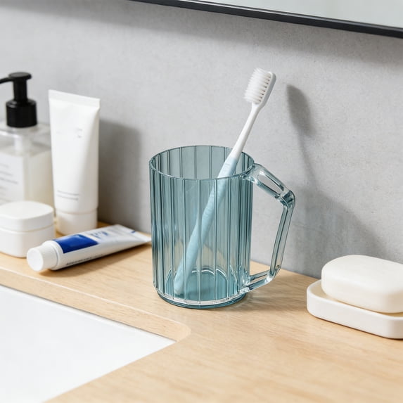 Eespoir Cute Luxury-Style Scandinavia Home Plastic, Couple Toothbrush Cup Transparent, Toothbrush Cup For Student Dorms, for Bathroom, Kids, Holder