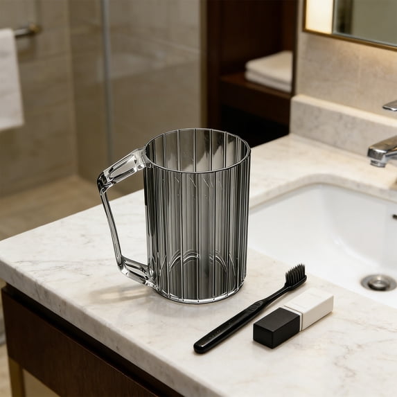 Eespoir Cute Luxury-Style Scandinavia Home Plastic, Couple Toothbrush Cup Transparent, Toothbrush Cup For Student Dorms, for Bathroom, Kids, Holder