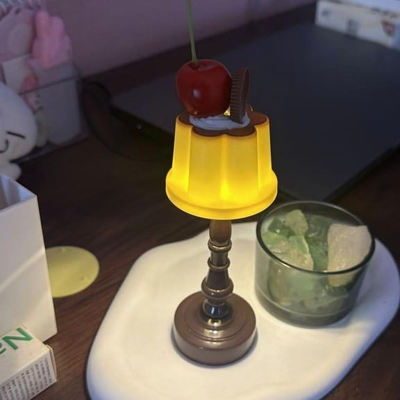 Eespoir Cute Pudding Night Light Led Desk Lamp, Pudding Night Light, LED Desk Lamp, Ideal for Bedroom, Kids Room, Portable Use, Gift for Children, Soft Lighting