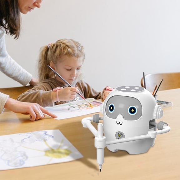Eespoir Drawing Robot For Kids, Educational Smart Robot Toy, Interactive Learning Game Robot, for Toddlers Age 3-6, Early Learning, Coding Gift, Creative Play(Gray)