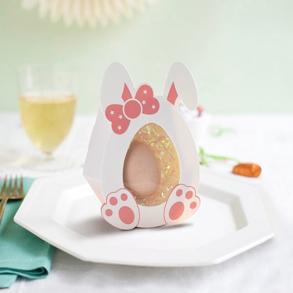 Eespoir Easter Rabbits Ear Candy Box, 10pc Party Favor Treat Boxes, Cute Bunny Ear Design Box for Sweets, Small Gifts, Holiday Party Favors