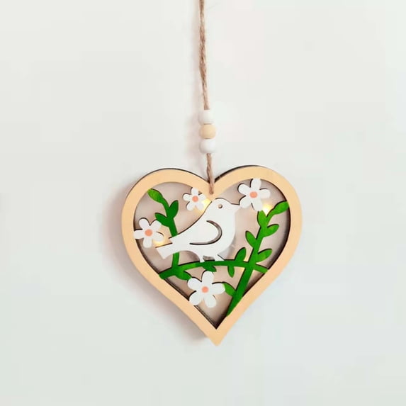 Eespoir Easter Wooden Pendant Crafts, Decorative Home Easter Hanging Pendant, Handcrafted Wood Ornament for Seasonal Displays, Wall Decor, Festive Atmosphere