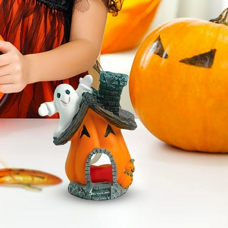 Eespoir Fish Hideout Pumpkin Aquarium Ornaments, Resin Fish Tank Statue, Fish Tank Air Bubbler, Halloween Underwater Cave Decorations, for Hiding Spots Swim Play Rest for Fish