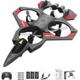 thumbnail image 1 of Eespoir Foam Remote Control Fighter Airplane, 360 LED Lights Rc Stunt Jet, Toy Plane Fighter with Auto Hover, Drop Jets Drone for Kids and Beginners, Outdoor & Park Flying(Dark Gray), 1 of 5