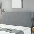 thumbnail image 1 of Eespoir Fully Enclosed Headboard Cover, Elastic Modern Bedhead Protector, Dust Proof Fabric Slipcover for Upholstered Headboards, Washable(Gray-S), 1 of 8