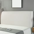 thumbnail image 1 of Eespoir Fully Enclosed Headboard Cover, Elastic Modern Bedhead Protector, Dust Proof Fabric Slipcover for Upholstered Headboards, Washable(White-M), 1 of 8