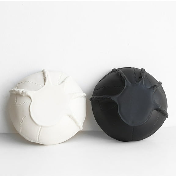 Eespoir Halloween Decorative Bowl, Plastic Pair Of White And Black Candy Plates, Display Bowl for Home Decor, for Kitchen Counter, Shelves, Display Cabinets