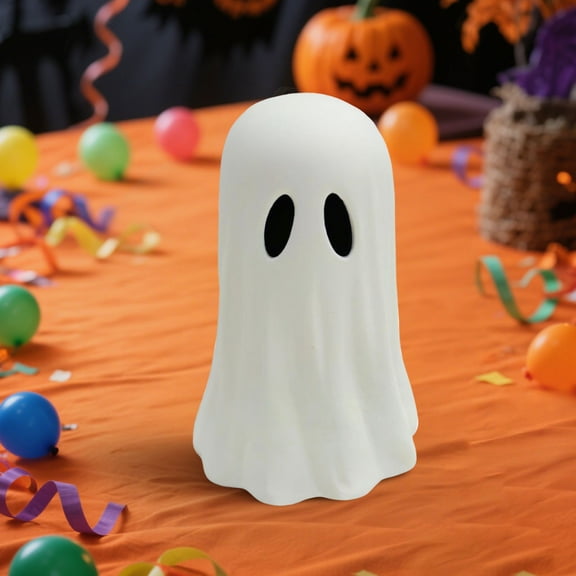 Eespoir Halloween Ghost Figurine, Cute Spooky Resin Ghost Statue, Halloween Decorations Indoor Ornaments, for Office, Shelf, Fireplace, Table Centerpieces, Porch, Party Decor