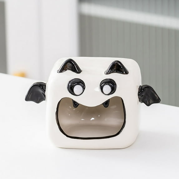 Eespoir Halloween Ghosts Ghosts Candle Sticks, Ceramic Pumpkin Candle Holder, for Thanksgiving, Parties, Season Tabletop Centerpiece Decor