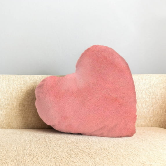 Eespoir Heart Shaped Cushion, Soft Throw Heart Pillows, Decorative Accent Pillow For Sofa, Car, Home Decor Gift, Valentine's Day, Bedroom, Cozy(Pink)