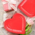 thumbnail image 1 of Eespoir Heart Shaped Paper Plates, Valentine Day Paper Plates, Romantic Heart Plates, For Valentines Day Decorations Parties Celebrations Colorful Tableware(Red), 1 of 6
