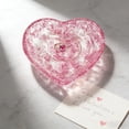 thumbnail image 1 of Eespoir Heart Shaped Resin Bowls, Transparent Decorative Bowl, Beautiful Pattern Candy Dish, For Keys, Jewelry, Trinkets, Wedding Favors, Table Centerpiece, Shelf Decor(Pink), 1 of 7