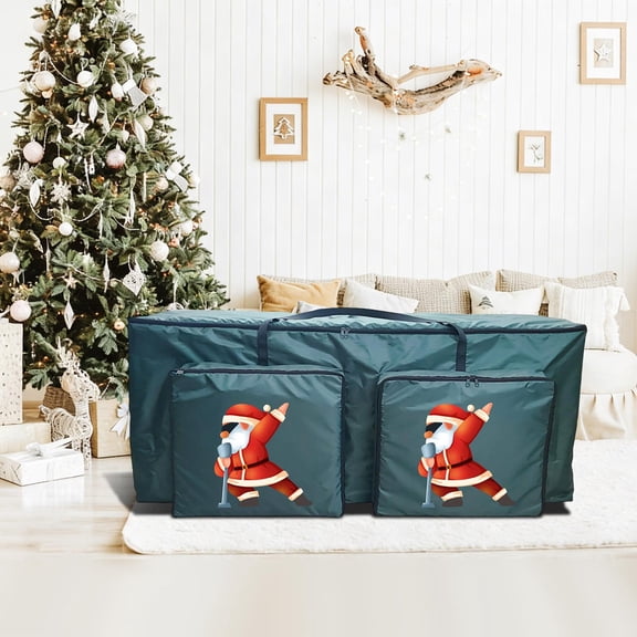 Eespoir Holiday Storage Bag Cover, Christmas Tree And Decor Protection Bag, Large Storage Organizer For Warehouse, Attic, Basement, Keeps Items Clean, Sturdy Handles(A)
