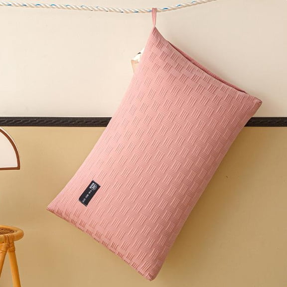 Eespoir Home Pillow Core Dormitory Student Pillow, Special Thick Neck Protection High Pillow, Comfortable Soft Pillow for Bedding, Guest Room(Pink)