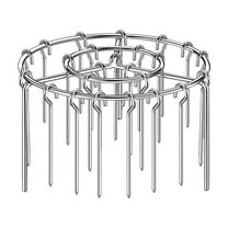 Eespoir Household Round Cooking Rack, Stainless Steel Vertical Circular Airss Fryer Barbecue Grill, Small Roasting Rack, for Meat skewers, Chicken Legs, W-ings, Thighs
