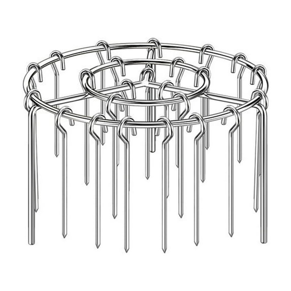 Eespoir Household Round Cooking Rack, Stainless Steel Vertical Circular Airss Fryer Barbecue Grill, Small Roasting Rack, for Meat skewers, Chicken Legs, W-ings, Thighs
