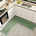 thumbnail image 1 of Eespoir L Kitchen Rug, Non Slip Kitchen Floor Mat, Absorbent Kitchen Carpet, For Sink Area, Cooking Station, Comfort Underfoot, Easy Cleaning, Washable Mats For Food Prep Zone(Green), 1 of 6