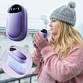 thumbnail image 1 of Eespoir Magnetic Detachable Hand Warmer, Charging Model for Hand Warming, Portable USB Device for Cold Protection, Outdoor Activities, Pocket Use(Purple), 1 of 5