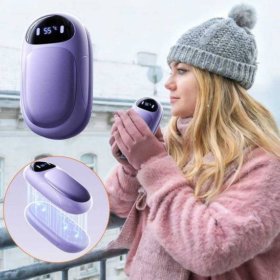 Eespoir Magnetic Detachable Hand Warmer, Charging Model for Hand Warming, Portable USB Device for Cold Protection, Outdoor Activities, Pocket Use(Purple)