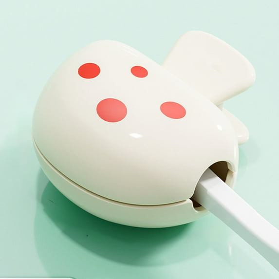 Eespoir Mushrooms Toothbrush Holders Travel Toothbrush Cover, Cute Toothbrush Protector Cap, Bathroom Toothbrush Case, For Dust Prevention, Family Trip, Gym Bag(White)